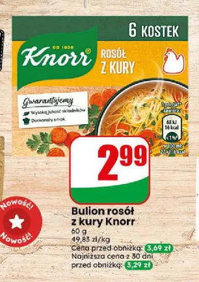 Bulion rosół z kury Knorr promocja w Dino