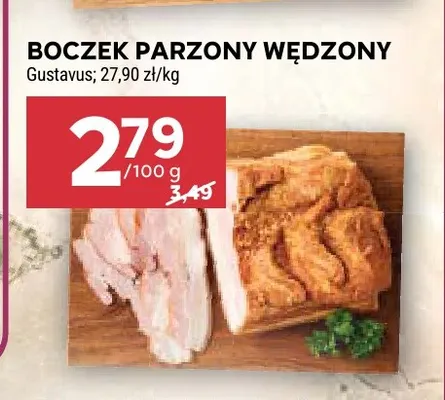 Boczek parzony wędzony Gustavus promocja w Stokrotka