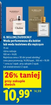 Woda perfumowana dla kobiet lub woda toaletowa dla mężczyzn promocja w Lidl