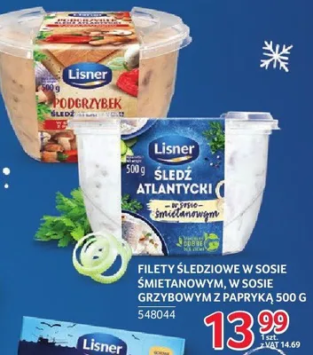 Filety śledziowe w sosie śmietanowym, w sosie grzybowym z papryką 500g promocja w Selgros