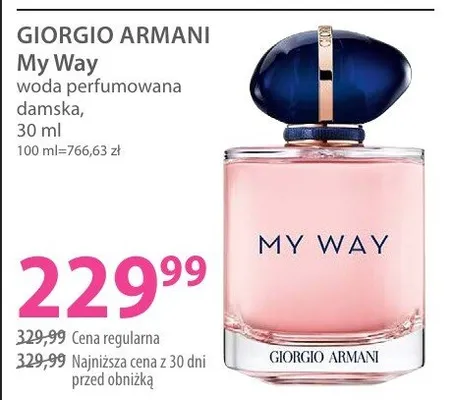 Woda perfumowana damska Giorgio Armani My Way promocja w Hebe