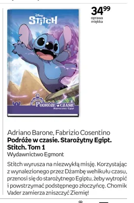 Książka Podróże w czasie. Starożytny Egipt. Stitch. Tom 1 oprawa miękka promocja w Empik