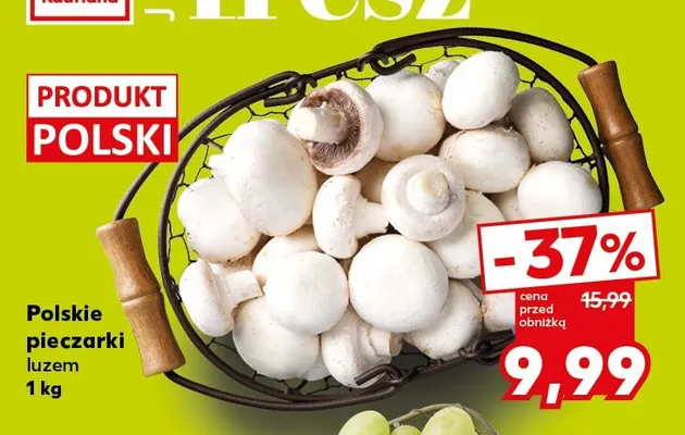 Pieczarki polskie luzem promocja w Kaufland
