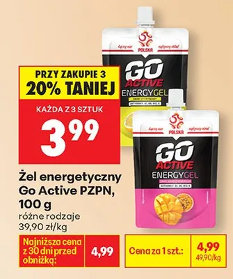 Żel energetyczny różne rodzaje promocja w Biedronka