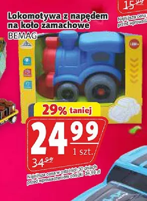 Lokomotywa z napędem na koło zamachowe BEMAG promocja w Prim Market