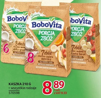 Kaszka BoboVita 210 g wszystkie rodzaje promocja w Selgros