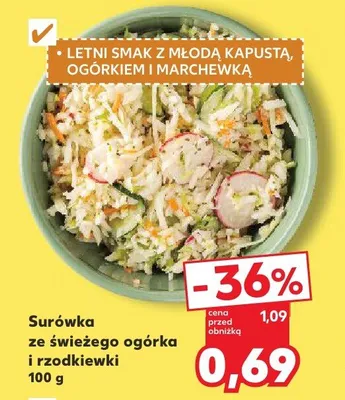 Surówka ze świeżego ogórka i rzodkiewki promocja w Kaufland