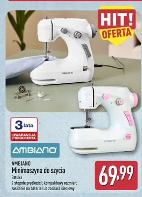 Minimaszyna do szycia Ambiano promocja w Aldi