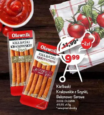Kiełbaski Krakowskie z Szynki Olewnik promocja w Arhelan