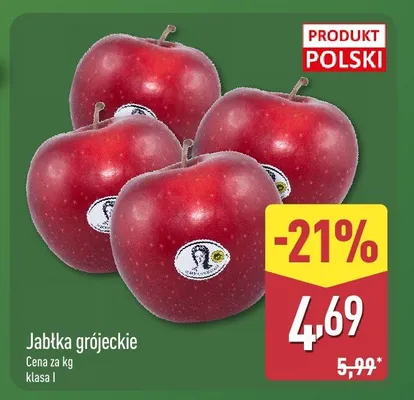 Jabłka grójeckie Aldi promocja w Aldi