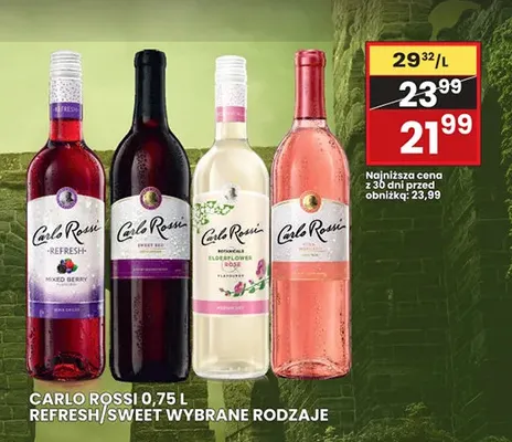 Wino różowe Carlo Rossi Refresh Botanicals Elderflower Rose promocja w Wafelek