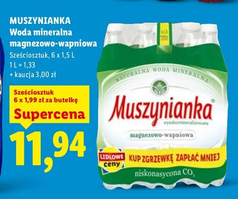 Woda mineralna magnezowo-wapniowa promocja w Lidl