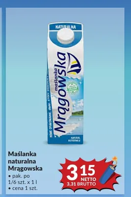 Maślanka naturalna Mrągowska promocja w Makro