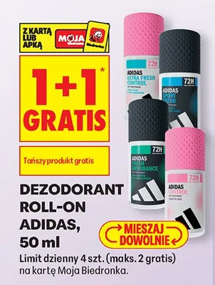 Dezodorant roll-on Adidas Fresh Endurance promocja w Biedronka