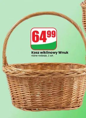 Kosz wiklinowy Wnuk promocja w Dino