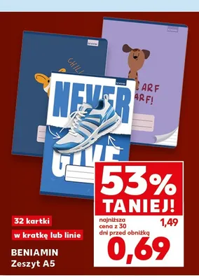 Zeszyt A5 Beniamin 32 kartki w kratkę promocja w Kaufland