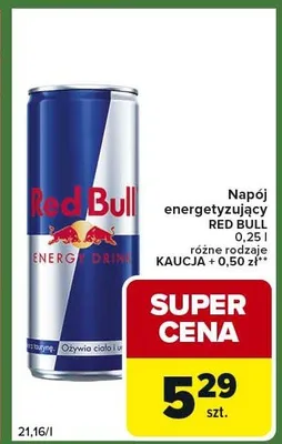 Napój energetyzujący Red Bull promocja w Carrefour Express
