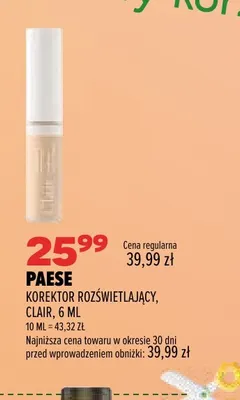 Korektor rozświetlający Clair Paese promocja w Drogerie Natura