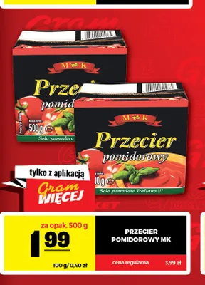 Przecier pomidorowy MK promocja w Gram Market