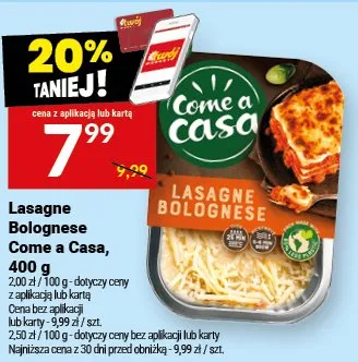 Lasagne Bolognese Come a Casa promocja w Twój Market