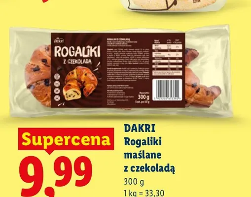 Rogaliki maślane z czekoladą Dakri promocja w Lidl