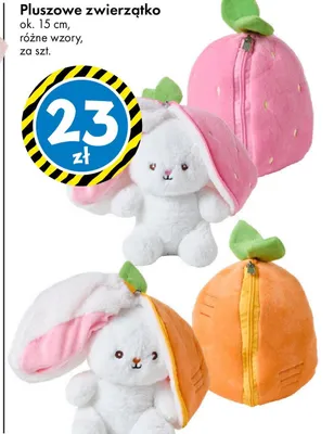 Pluszowe zwierzątko ok. 15cm różne wzory promocja w Tedi