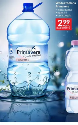 Woda źródlana niegazowana Primavera 5l promocja w Makro