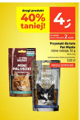 Przysmaki dla kota Mini Paluszki kaczka z kocimiętką Pan Mięsko promocja w Dealz