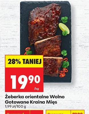 Żeberka orientalne Wolno Gotowane Kraina Mięs promocja w Biedronka