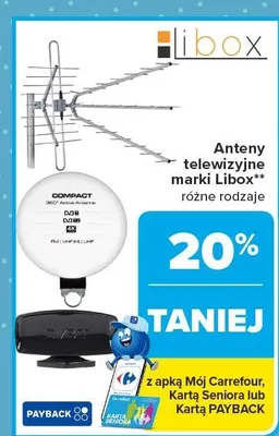 Anteny telewizyjne marki, różne rodzaje -20% promocja w Carrefour