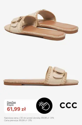 Klapki damskie DeeZee promocja w CCC