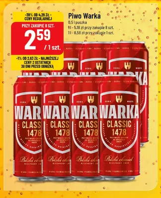 Piwo Warka Classic promocja w POLOmarket