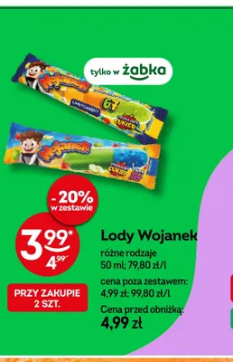 Lody Wojanek promocja w Żabka