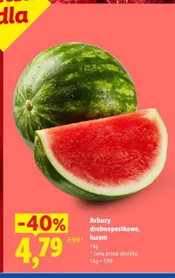 Arbuzy drobnopestkowe luzem Ryneczek Lidla promocja w Lidl