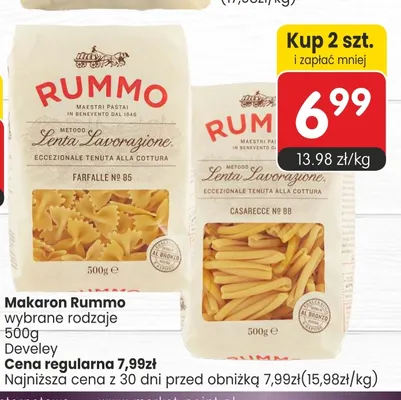 Makaron Casarecce Rummo promocja w Market Point