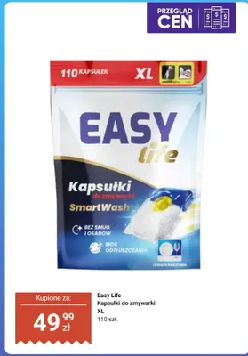 Kapsułki do zmywarki Easy Life SmartWash XL 110-pak promocja w Dino