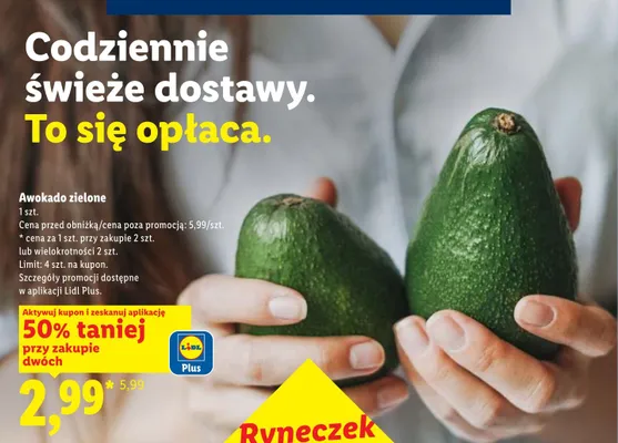 Awokado zielone promocja w Lidl