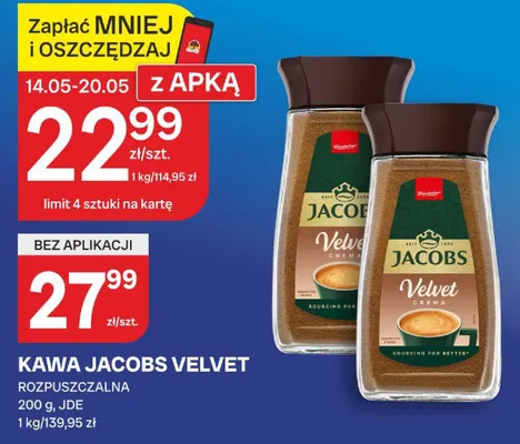 Kawa rozpuszczalna Jacobs Velvet Crema promocja w Chorten