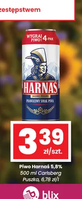Piwo Harnaś promocja w emma MARKET