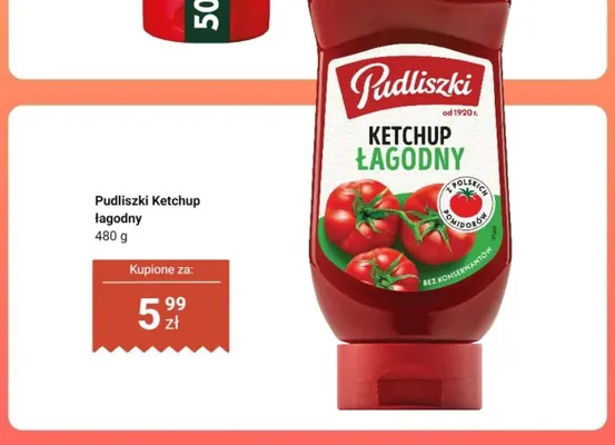 Ketchup łagodny Pudliszki promocja w Dino