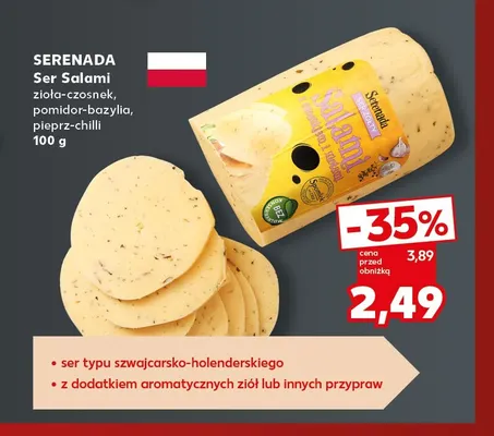 Ser Salami zioła-czosnek Serenada promocja w Kaufland