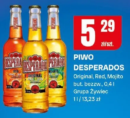 Piwo desperados original, red, mojito promocja w Chorten