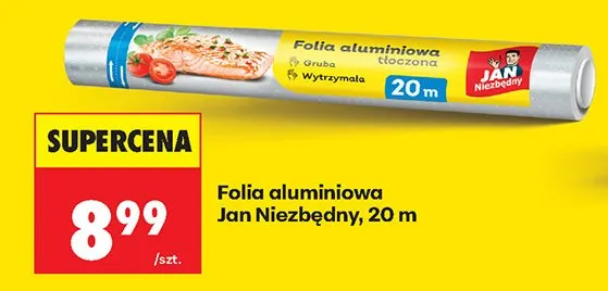 Folia aluminiowa 20m promocja w Biedronka