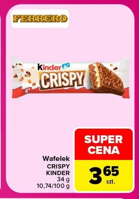 Wafelek Crispy Kinder promocja w Carrefour