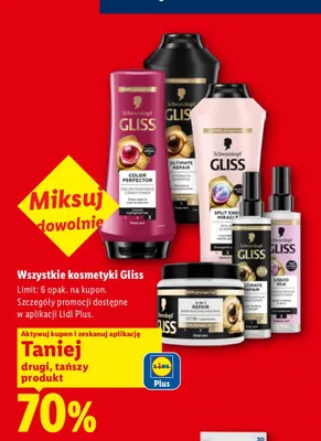Odżywka do włosów Gliss Split Ends Miracle promocja w Lidl