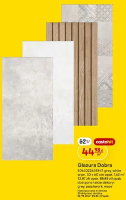Glazura Dobra promocja w Castorama