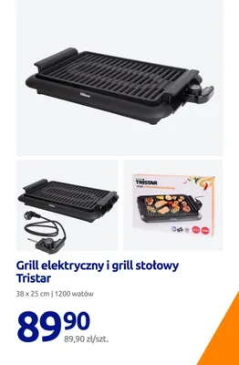 Grill elektryczny i grill stołowy 38x25 cm, 1200 W Tristar promocja w Action