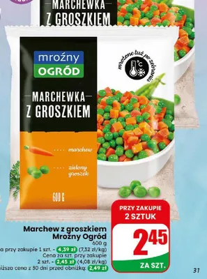 Marchew z groszkiem Mroźny Ogród promocja w Dino