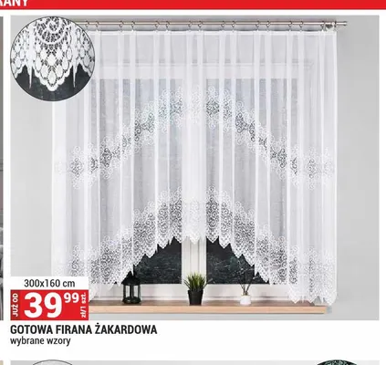 Gotowa firana żakardowa 300x160 cm promocja w Merkury Market