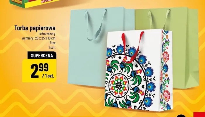 Torba papierowa różne wzory promocja w POLOmarket